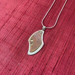 Jessie Senecal Handmade Sterling Silver "Copper Grass" Necklace
